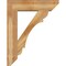 Ekena Millwork Olympic Slat Rough Sawn Bracket w/ Offset Brace, Western Red Cedar, 8"W x 30"D x 38"H BKT0806X30X38OLY06RWR - alternate 3